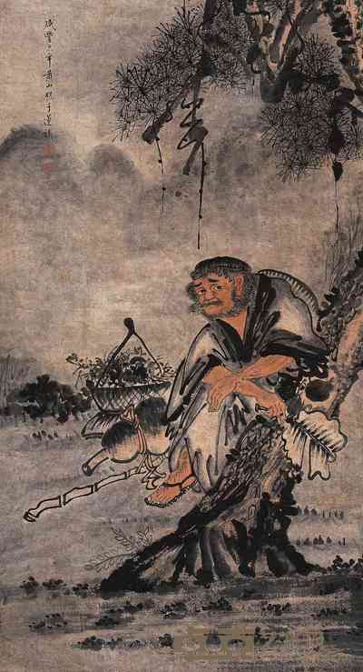 莲溪 人物 立轴 96×51cm
